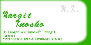 margit knosko business card